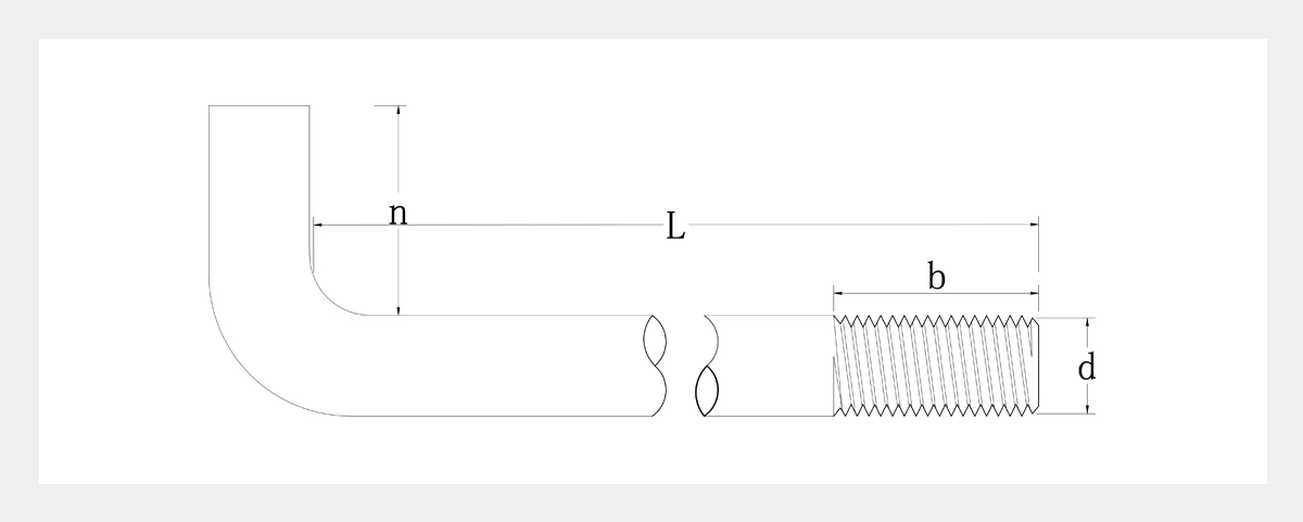L Foundation Bolt -2D
